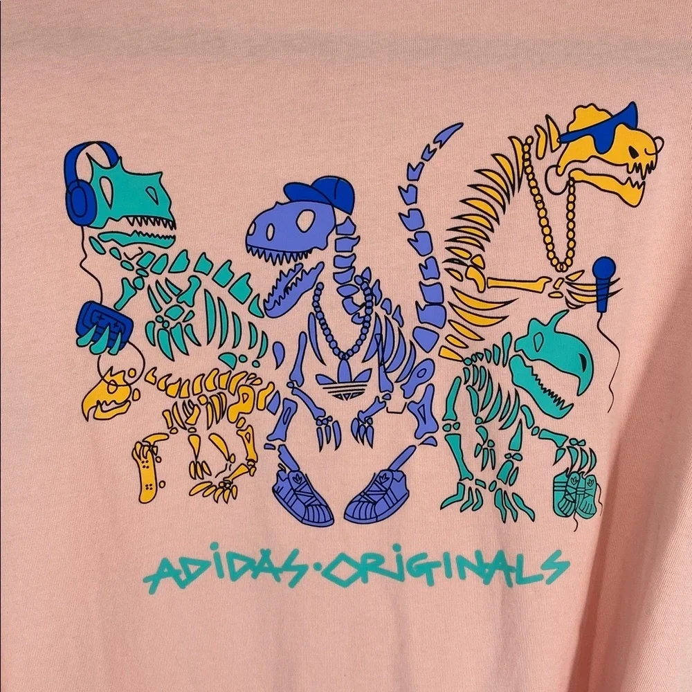 adidas Originals Coral Pullover with Teal Dinosaur Logo